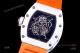 KV Factory Swiss Replica Richard Mille Bubba Watson RM 055 White Ceramic Automatic Watch - Orange Rubber Band (7)_th.jpg